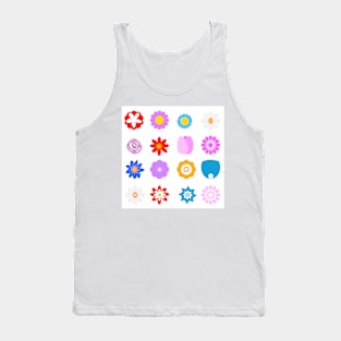 Colored flowers vector illustration for logo, icon or design element Tank Top